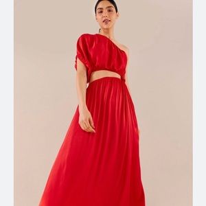 Farm Rio One Shoulder Cutout Dress